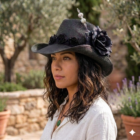 Savannah Black Rose Fedora