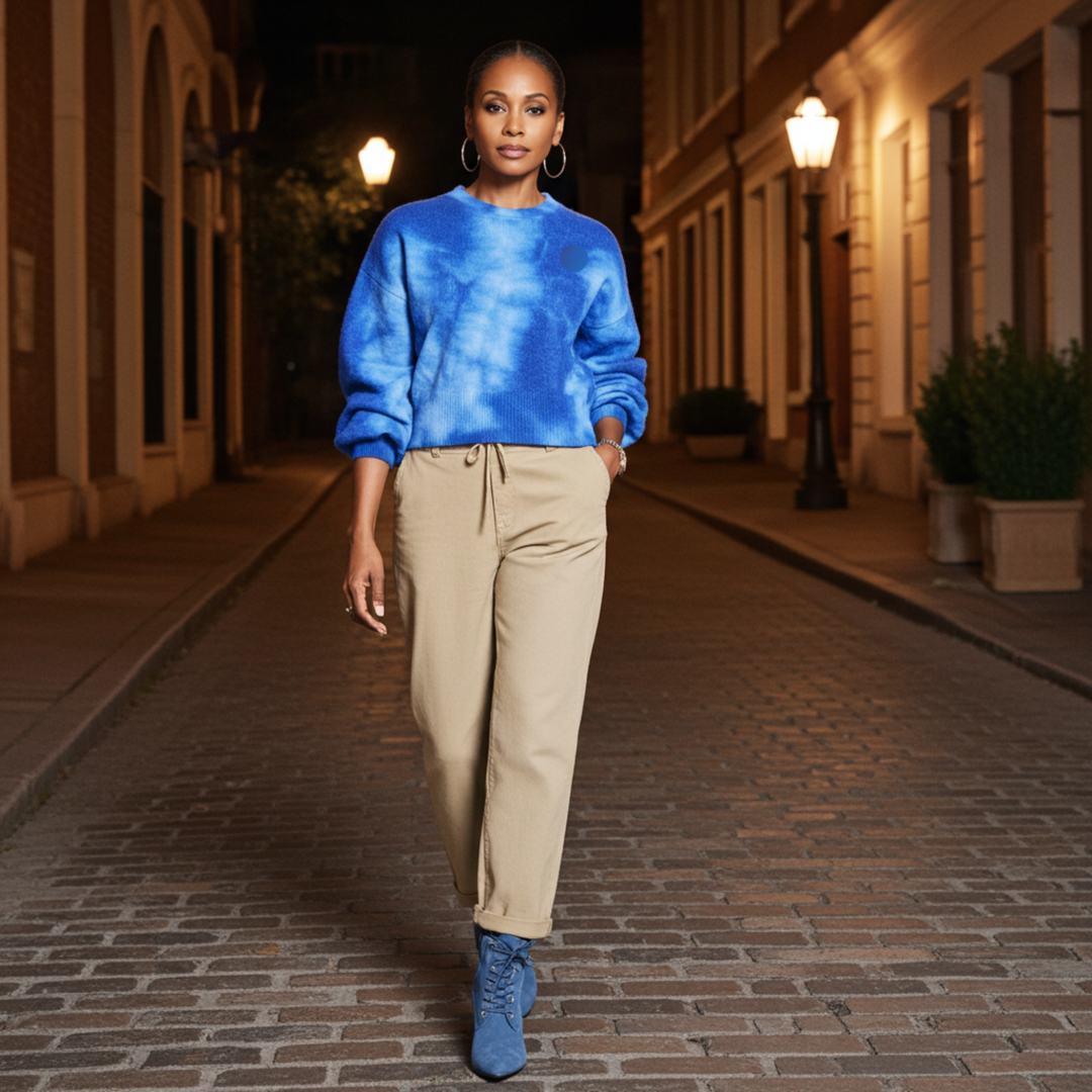 Tie Dye Sweater - Denim