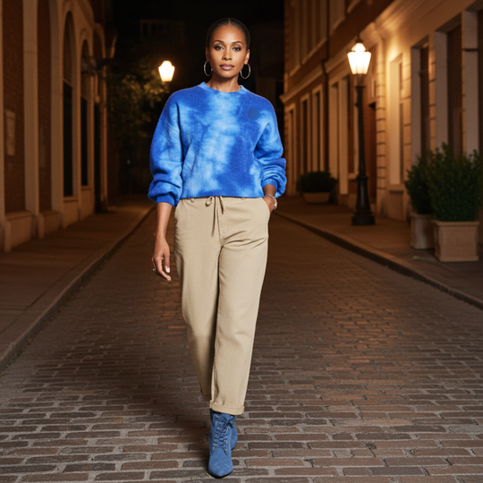 Tie Dye Sweater - Denim