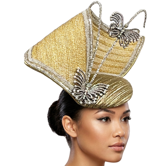 Shonda Jewel Stirnband-Fascinator – Gold
