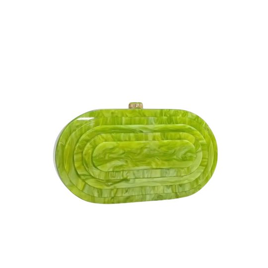 Citrine Deco Clutch – Acrylic Crossbody & Evening Bag