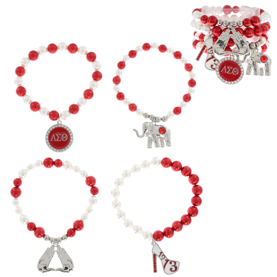 Delta Sigma Theta Sorority 4-Piece Charm Bracelet - Syn