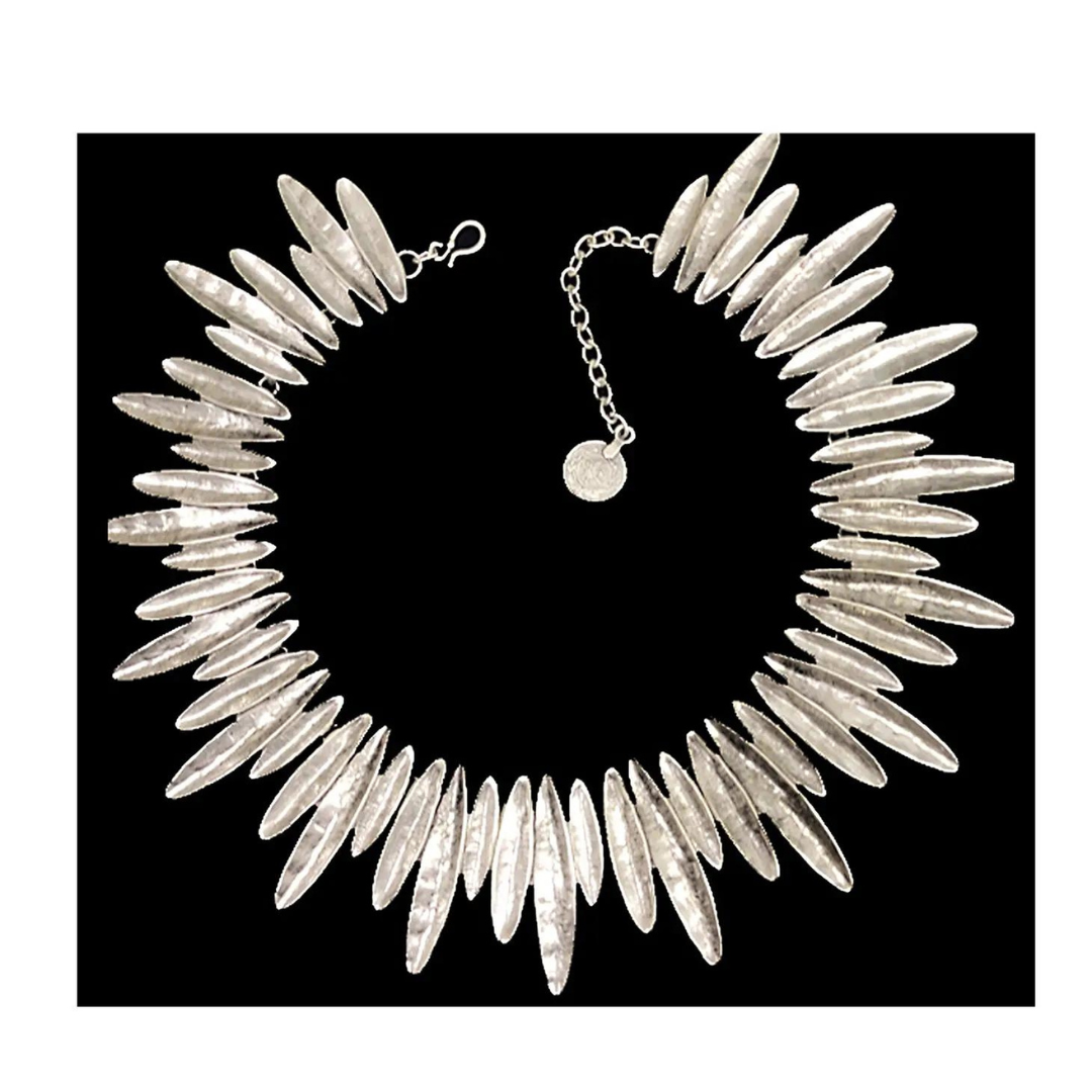 Mini Spike Necklace - Antique Silver