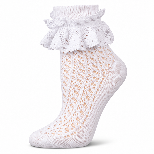 Whimsy Lace Anklet: White