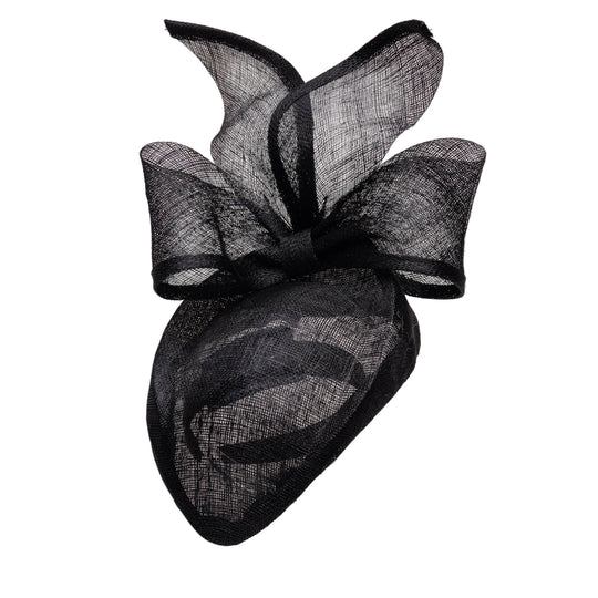 Großer Sinamay Pillbox-Fascinator mit Schleife: Rot