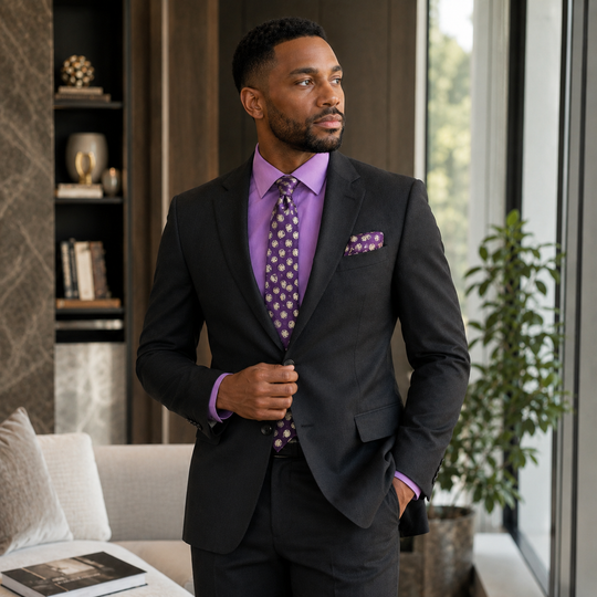 Tunika Hand-Dyed Lavender Pima Cotton Men’s Dress Shirt
