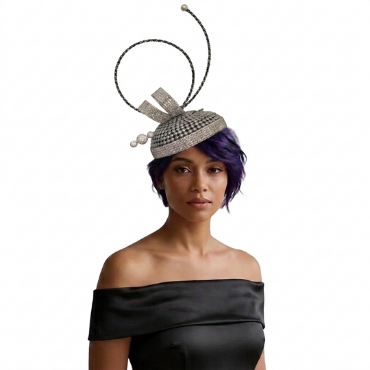 Diadema con joya Shonda, tocado negro