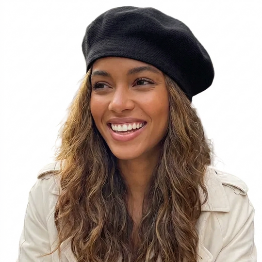 Classic Acrylic Beret - Black