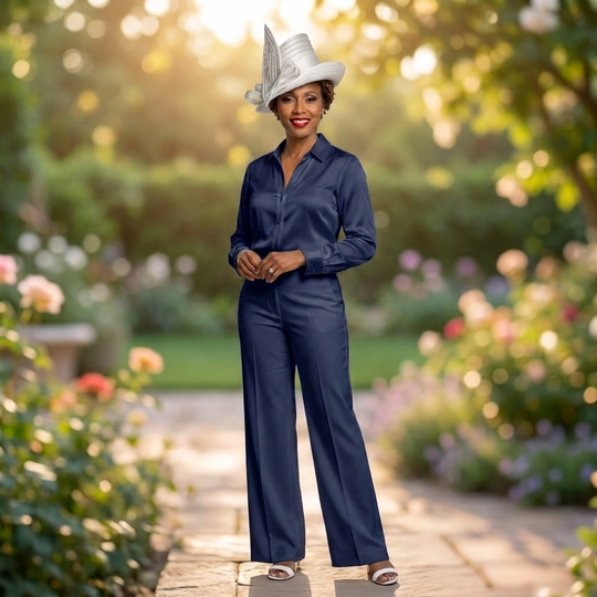 White Tall Crown Satin Bow Hat