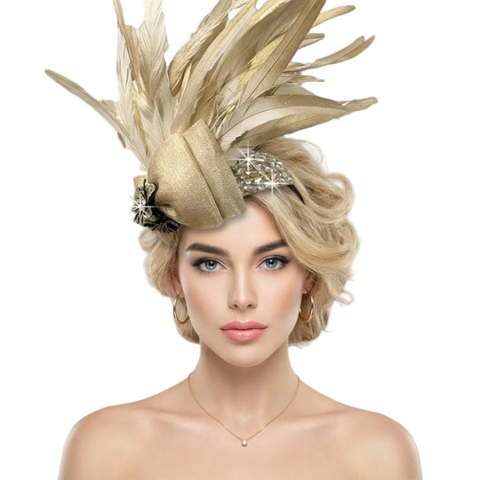 Diadema con joya Shonda, tocado negro