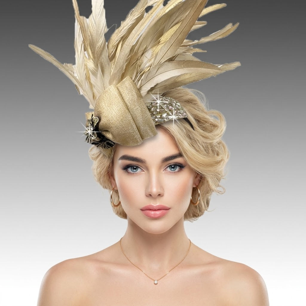 Diadema con joya Shonda, tocado negro