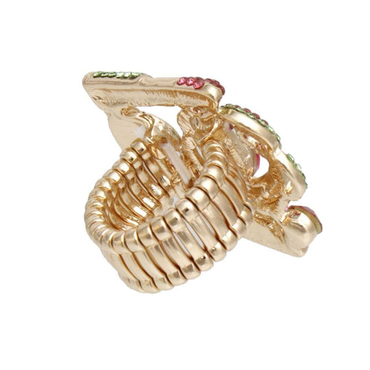 Pink & Green Women’s Cocktail Ring