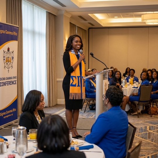 Sigma Gamma Rho Royal Blue & Gold Shawl