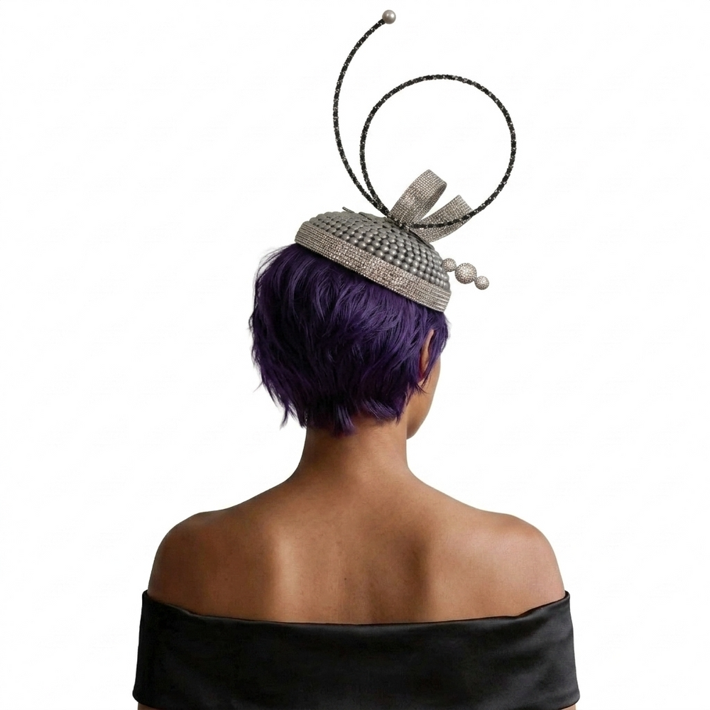 Diadema con joya Shonda, tocado negro