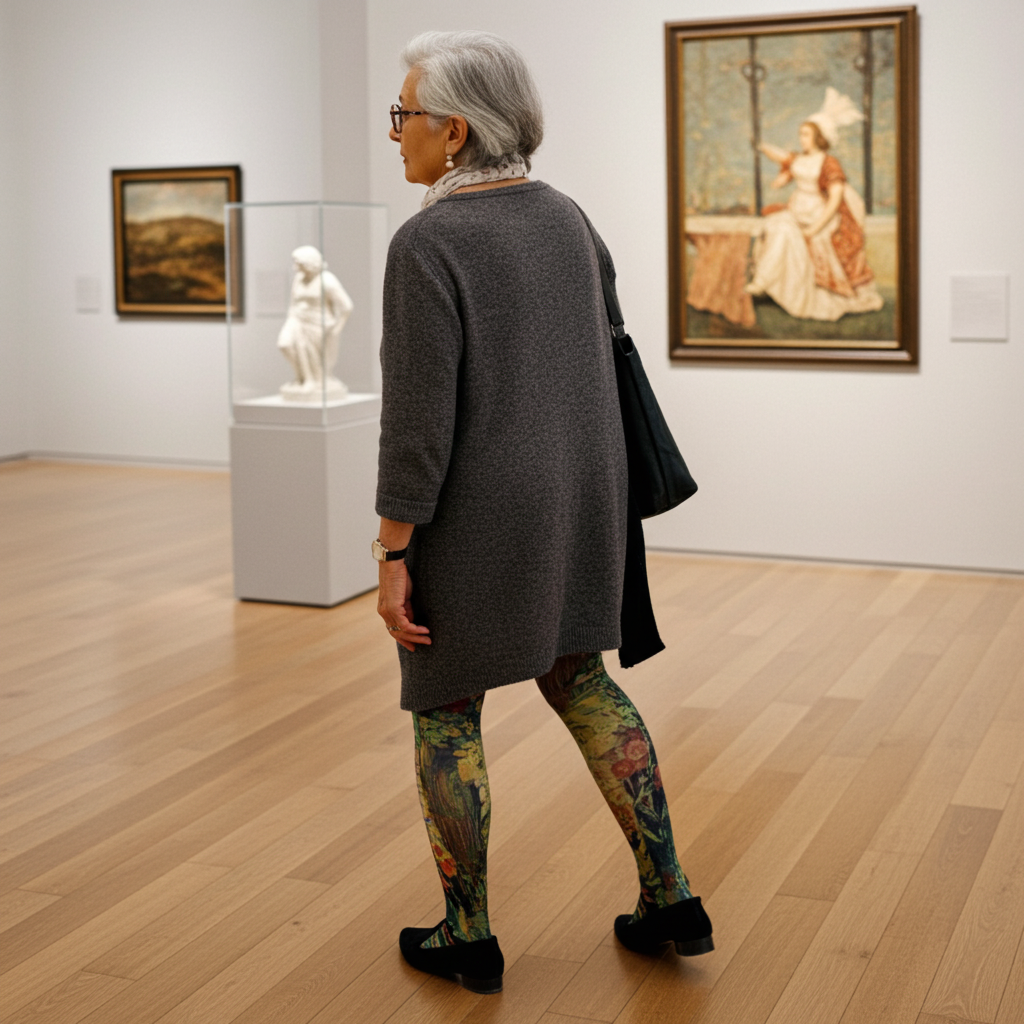 Medias con estampado de paisaje de Van Gogh