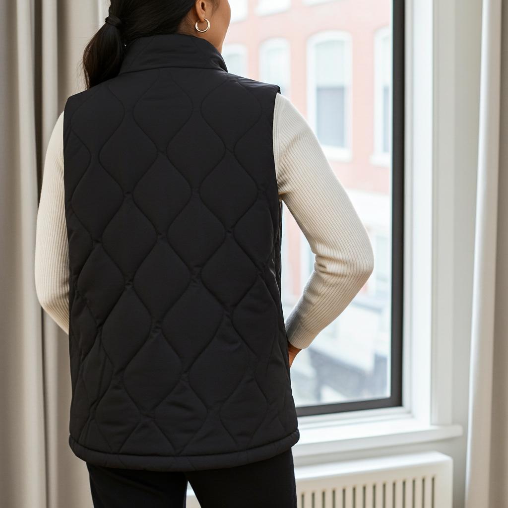 Devin Soft Quilted Mycra Pac Vest - Black