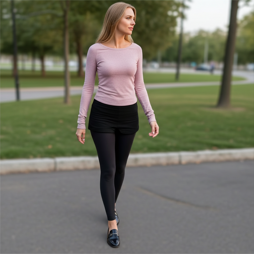 Black Opaque Footless Tights