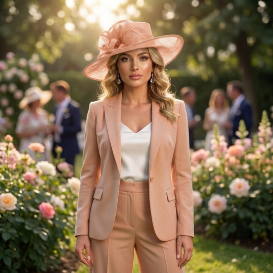 Sinamay Summer Hat - Lt Pink