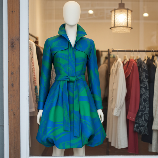 Jacquard Versatile Dress Coat - BG