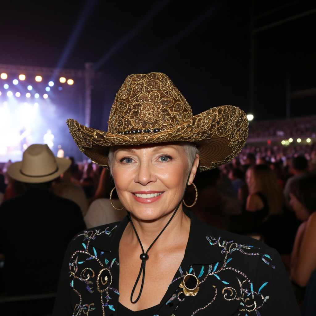 Madrid Jeweled Cowboy Hat - Brown