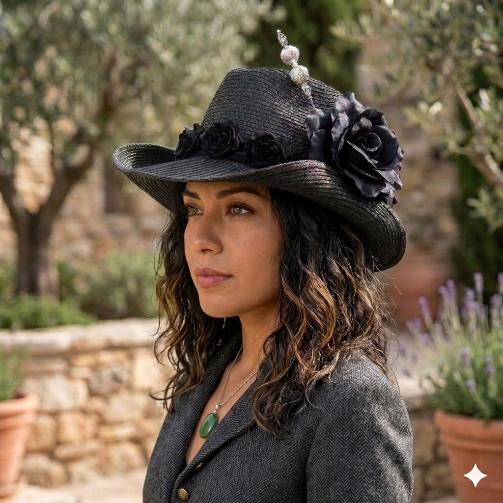 Savannah Black Rose Fedora