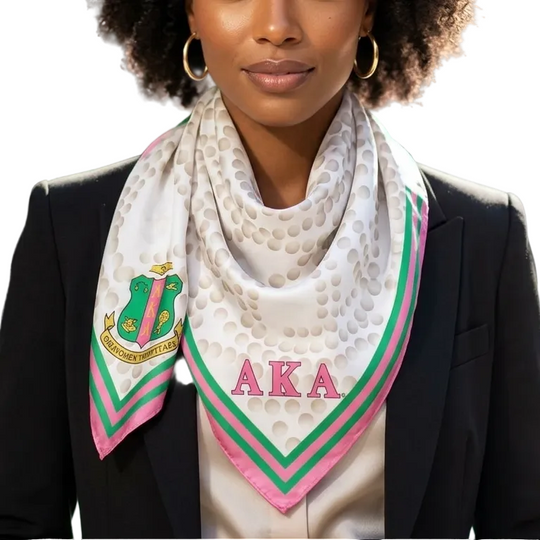 AKA Sorority Women’s Scarf – Pearl Print