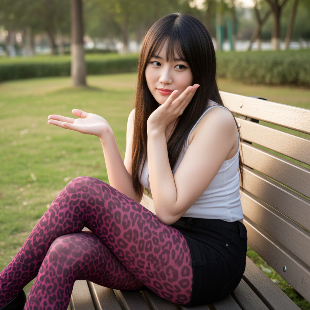 Pink Leopard Printed Tights