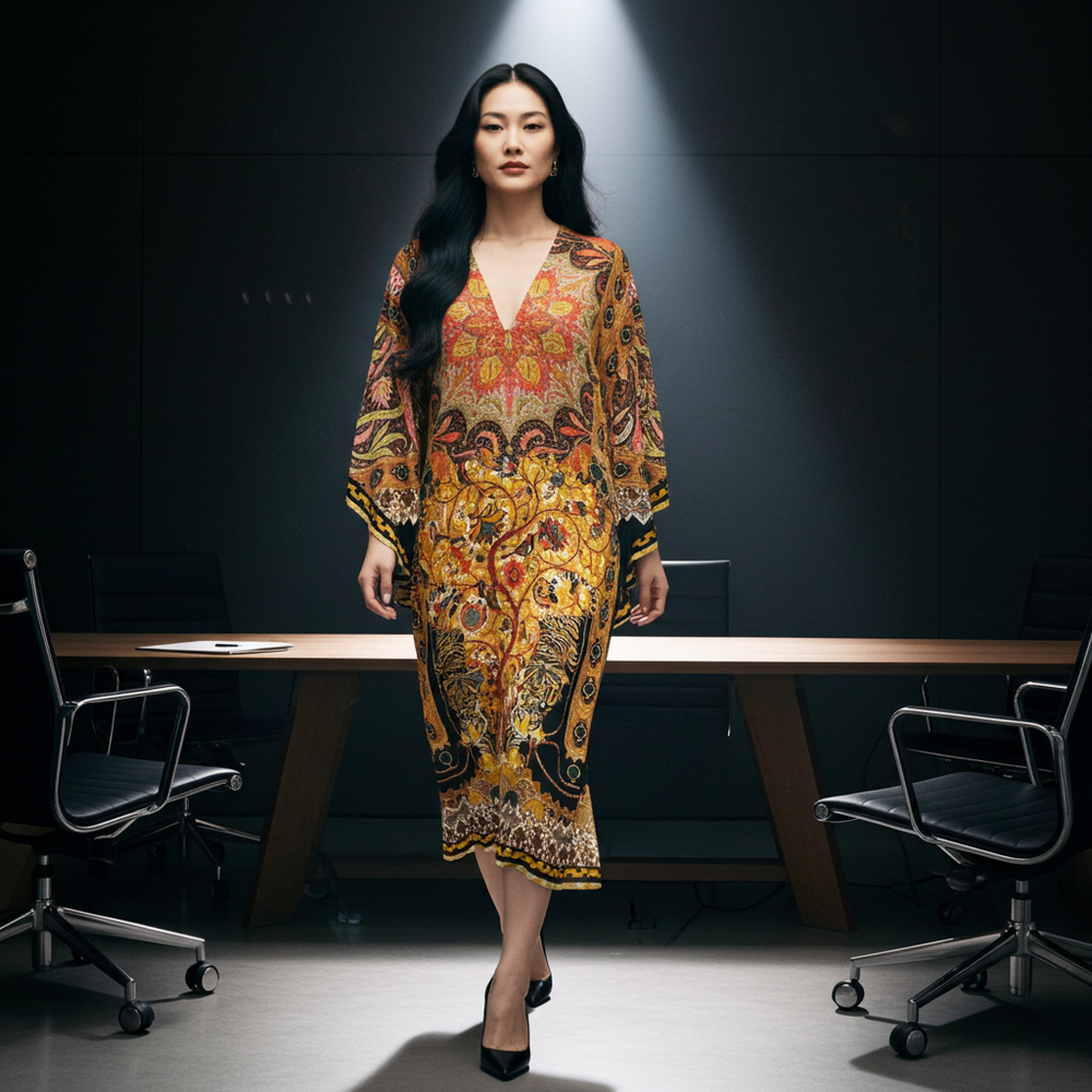 Paisley Print Viscose Dress - Alexxia