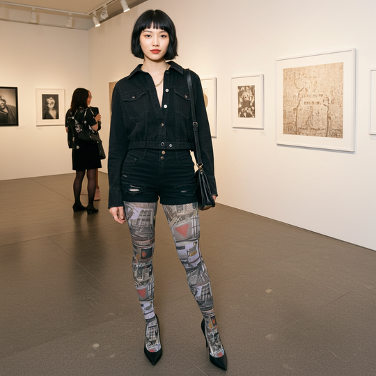 Brooklyn Pattern Printed Tights