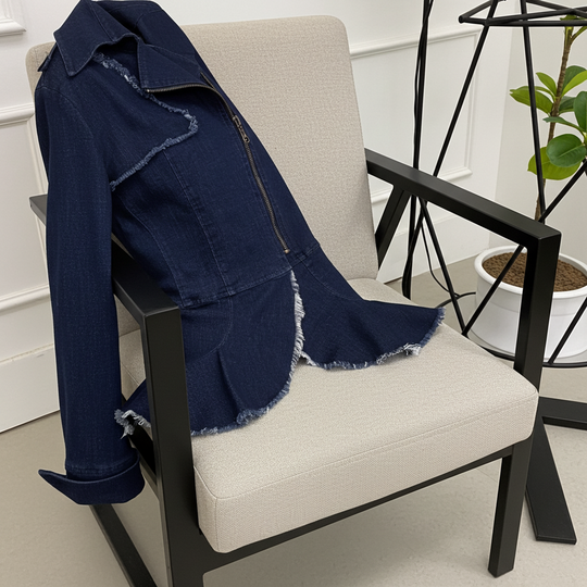 Denim Stretch Motorcycle Jacket