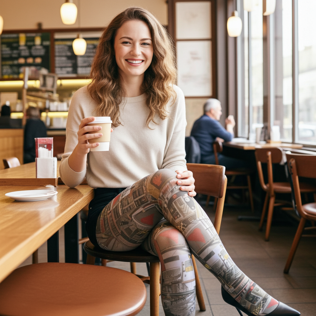 Brooklyn Pattern Printed Tights