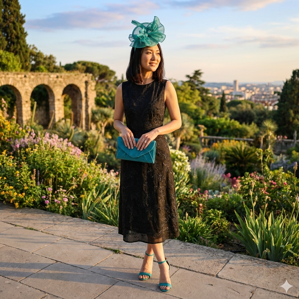 Eleganter plissierter Krinoline-Sinamay-Fascinator – Breites, rundes Design mit Haarband
