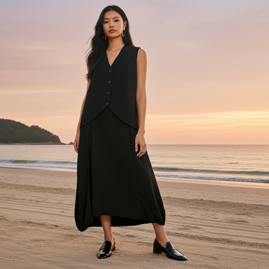 Icaria & Siros Set by Gershon Bram – Two-Piece Viscose Ensemble