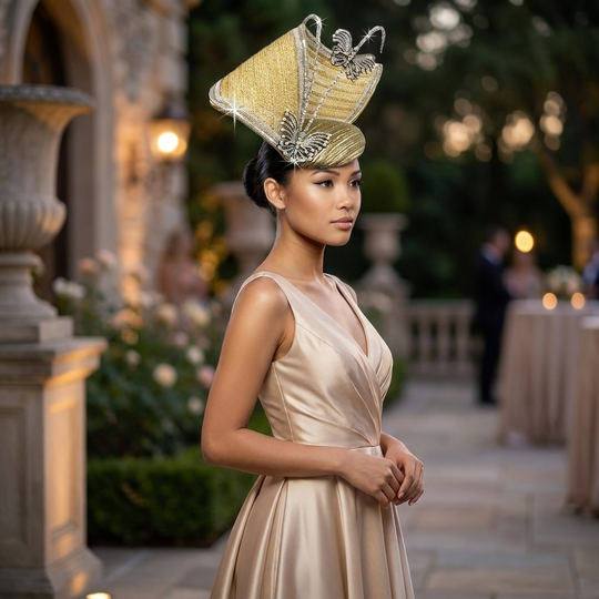 Shonda Jewel Stirnband-Fascinator – Gold