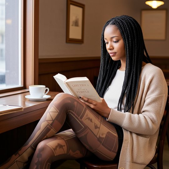 African Art Inspired Patterned Tights – Multicolor Pantyhose