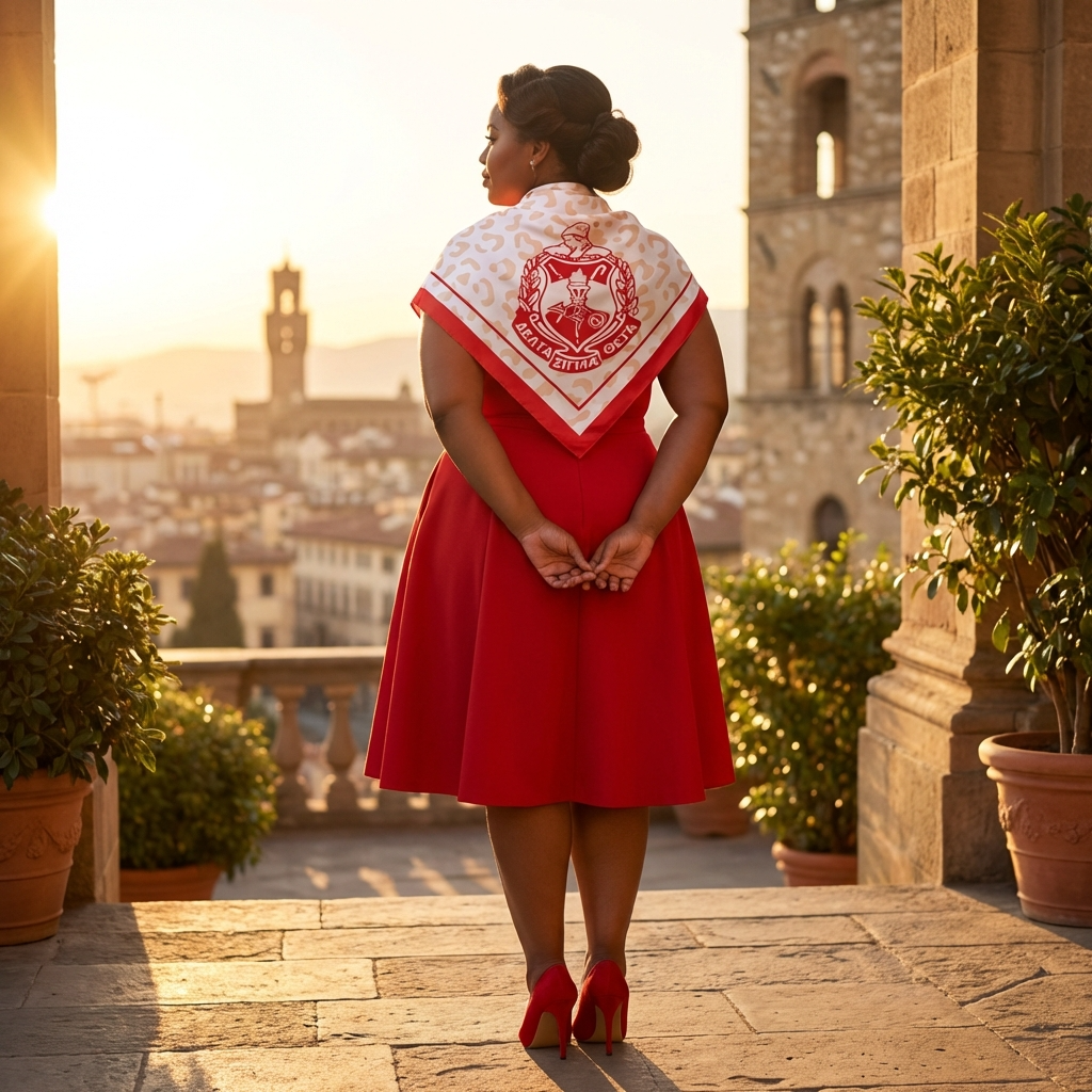 Delta Sigma Theta Animal Print Scarf - RCW