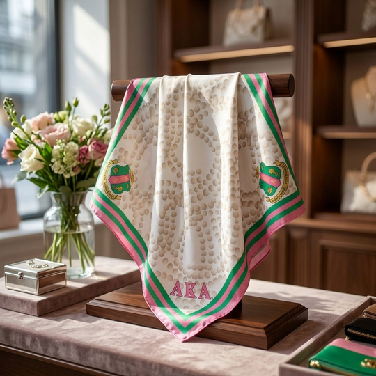 AKA Sorority Women’s Scarf – Pearl Print