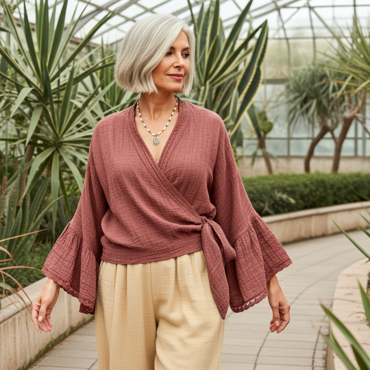 Poppy Ruffle Sleeves Kimono Jacket