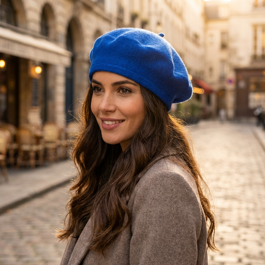 Boina de lentejuelas - Azul/Negro