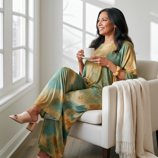 Top Luna de cintura media con efecto tie-dye - Saguaro