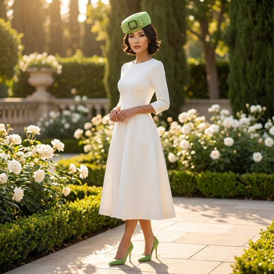 Tocado de flor de sinamay en dos tonos: azul lima