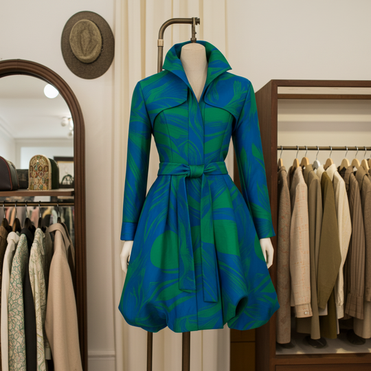 Jacquard Versatile Dress Coat - BG