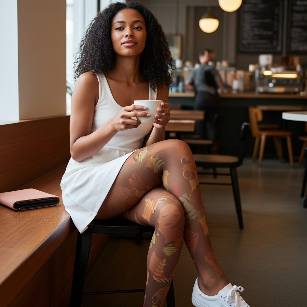 African Women Print Tights – Multicolor Patterned Pantyhose