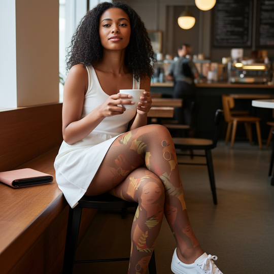 African Women Print Tights – Multicolor Patterned Pantyhose