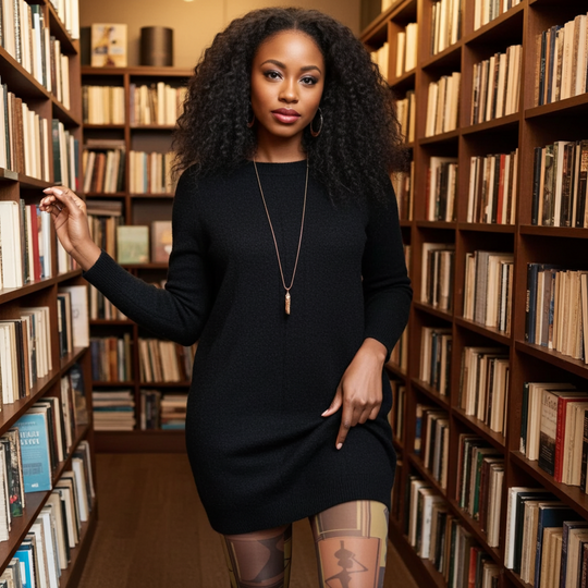 African Art Inspired Patterned Tights – Multicolor Pantyhose