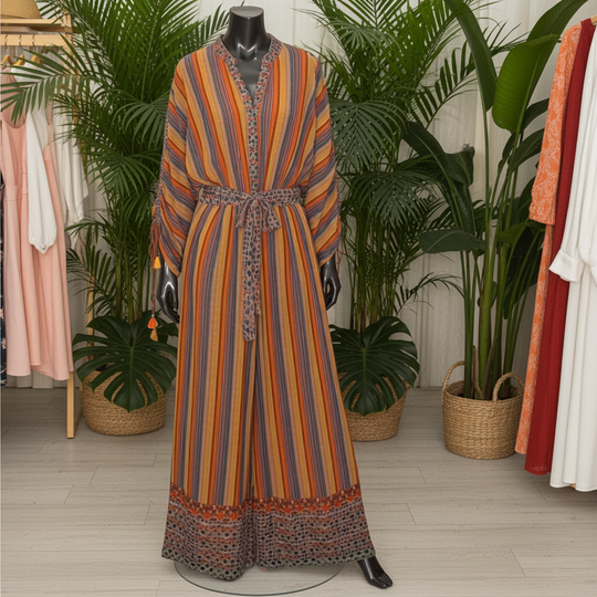 Leena Long 3/4 Sleeve Wide Leg Jumpsuit