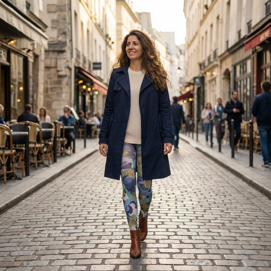 Green Camo Printed Tights