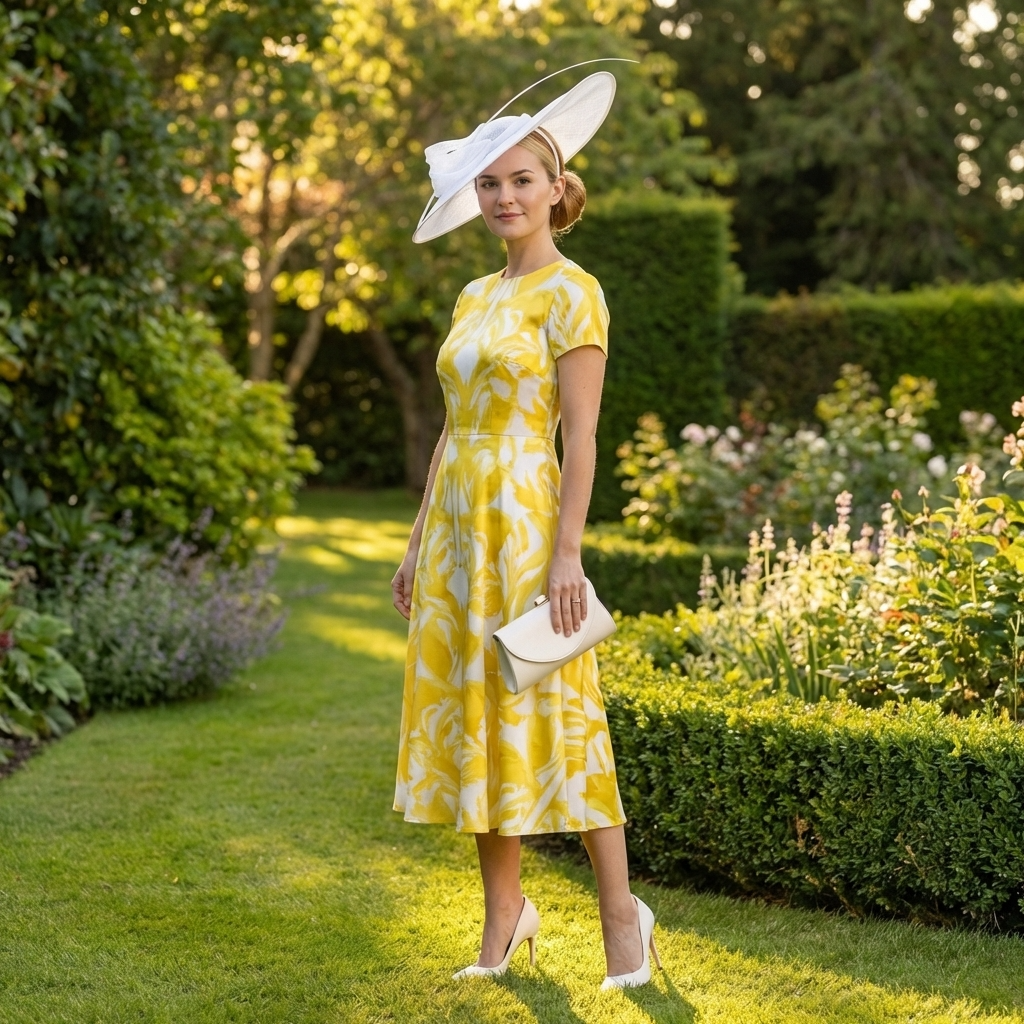 White Wide Brim Sinamay Saucer Fascinator