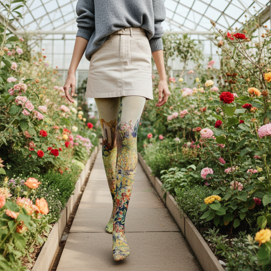 Medias con estampado de paisaje de Van Gogh