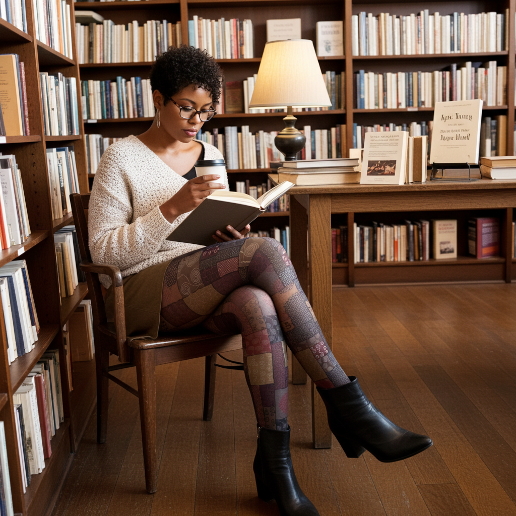 African Patchwork Print Patterned Tights – Multicolor Pantyhose